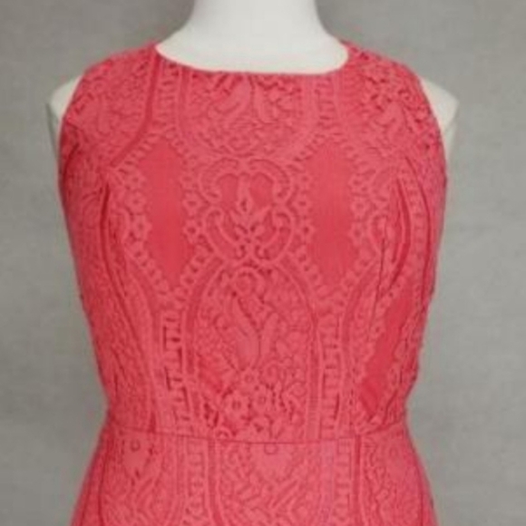Maurices coral sleeveless lace dress Size 24 NEW - Picture 2 of 15